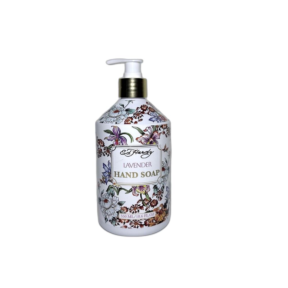 Ed Hardy Lavender Hand Soap 18.6 fl oz Bottle NEW